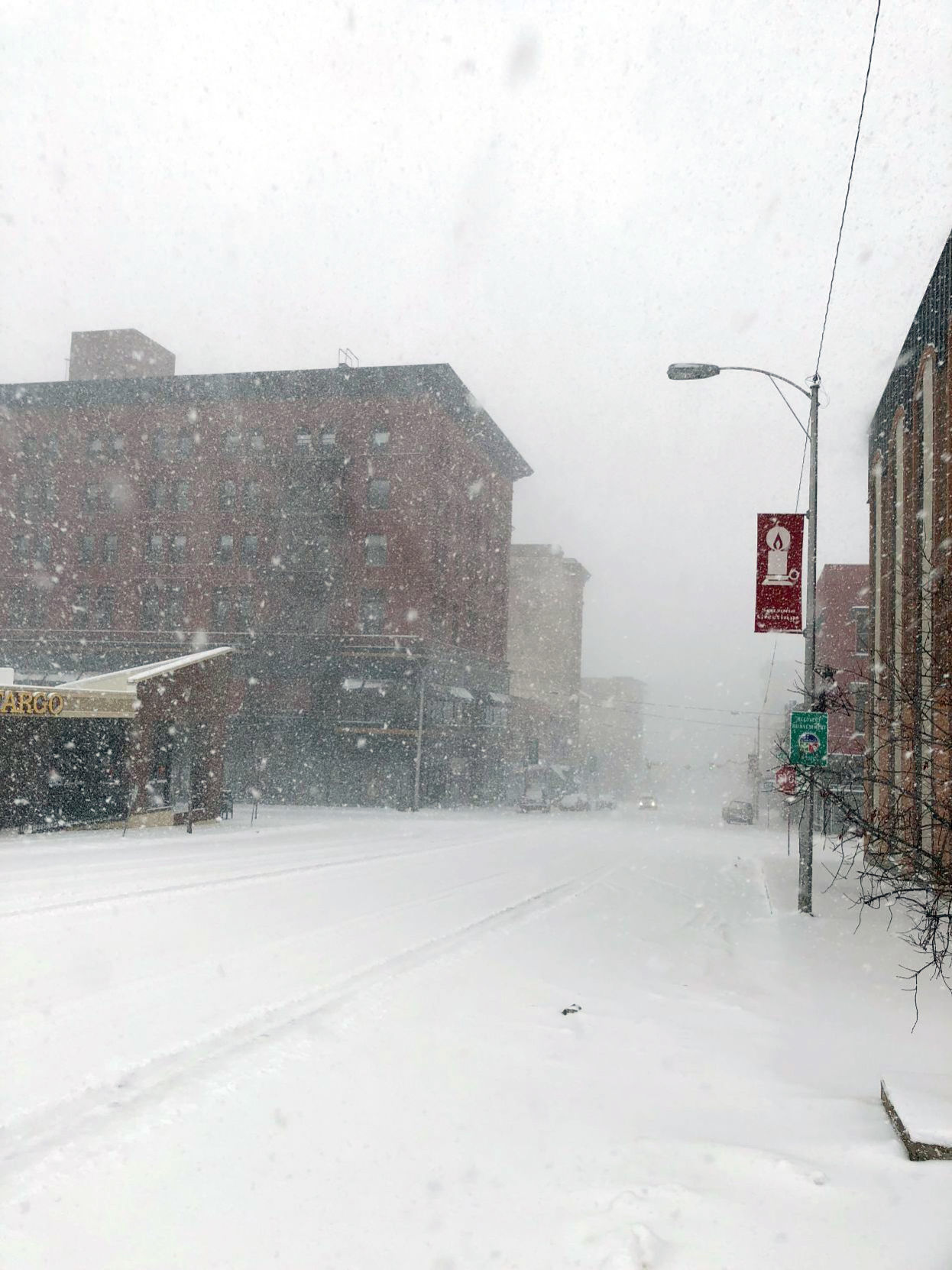 A winter streetscape